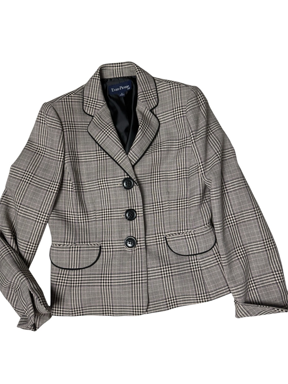 Vintage Evan Picone Women's Plaid Blazer Jacket